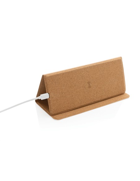 Tappetino mouse e caricatore wireless 10W in sughero